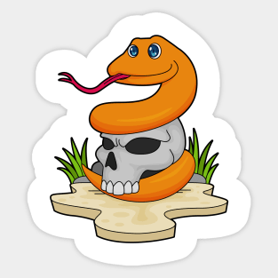 Snake with Skull Sticker